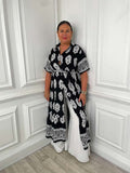 Paisley Print Tiered Maxi Dress - Black & White