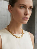 Envy Angular Link Necklace - Gold
