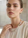 Envy Angular Link Necklace - Silver
