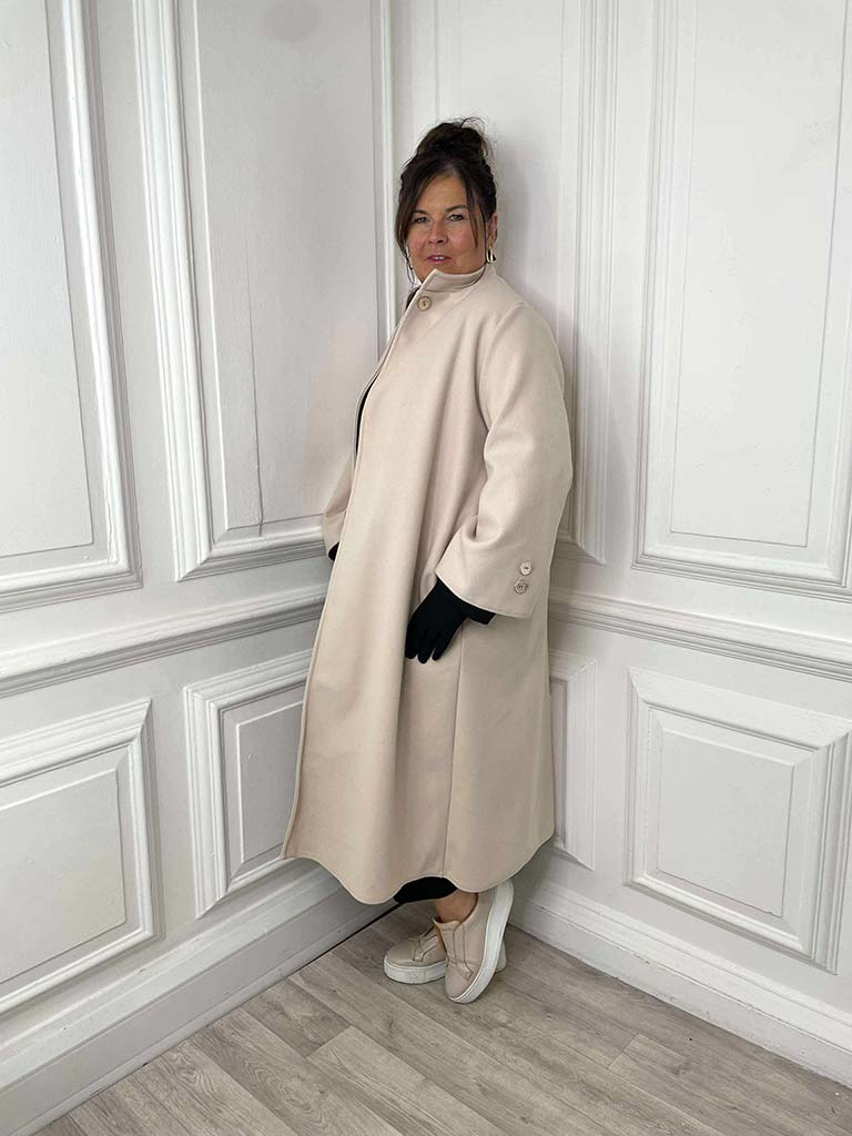 A-Line Overcoat - Ecru