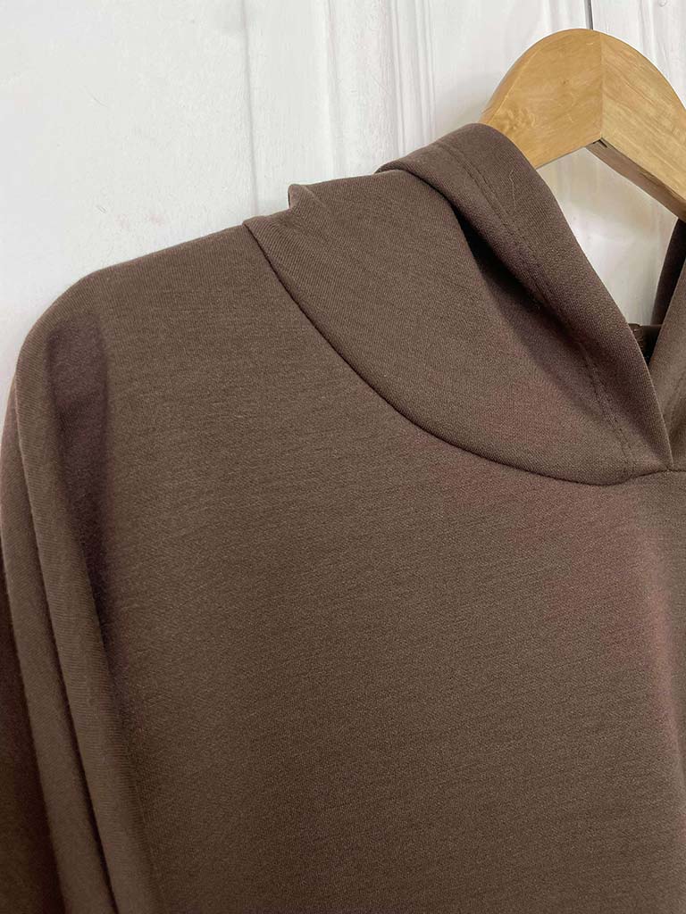 Oversized Scuba Hoodie - Chocolate