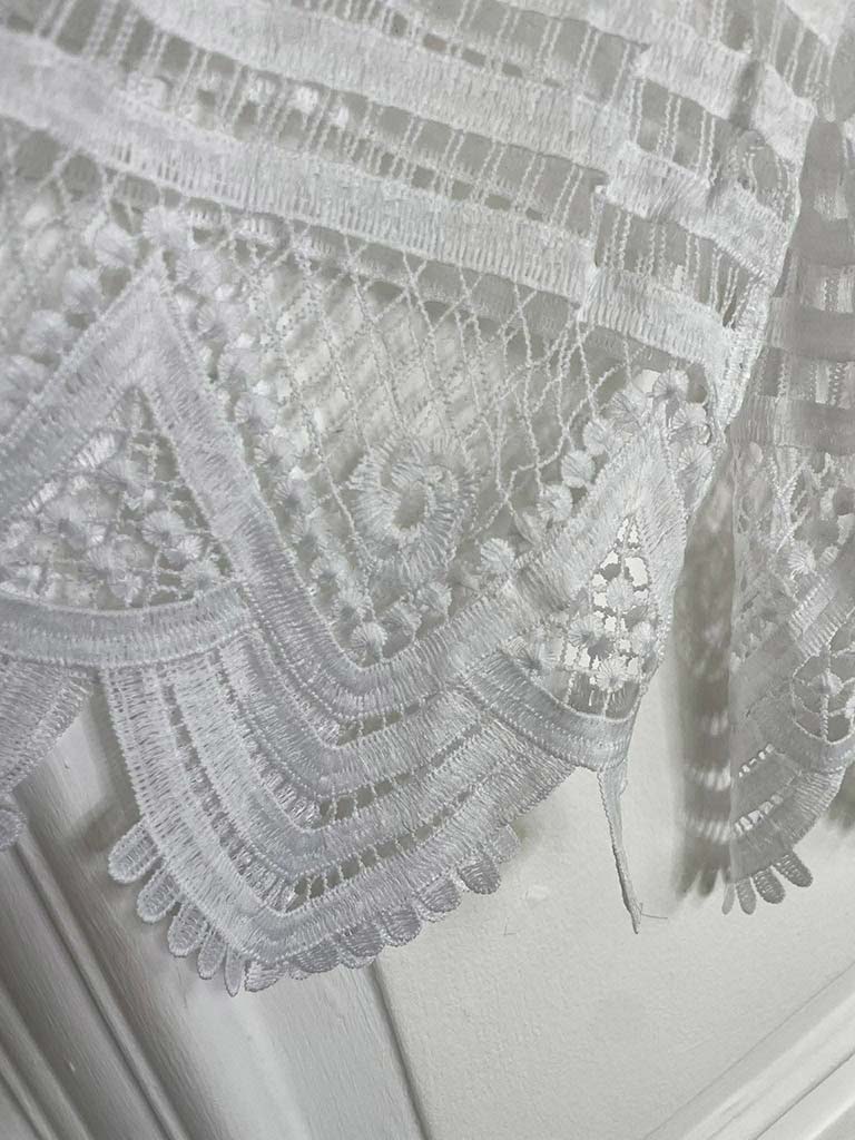 Boho Lace Crochet Jacket - White