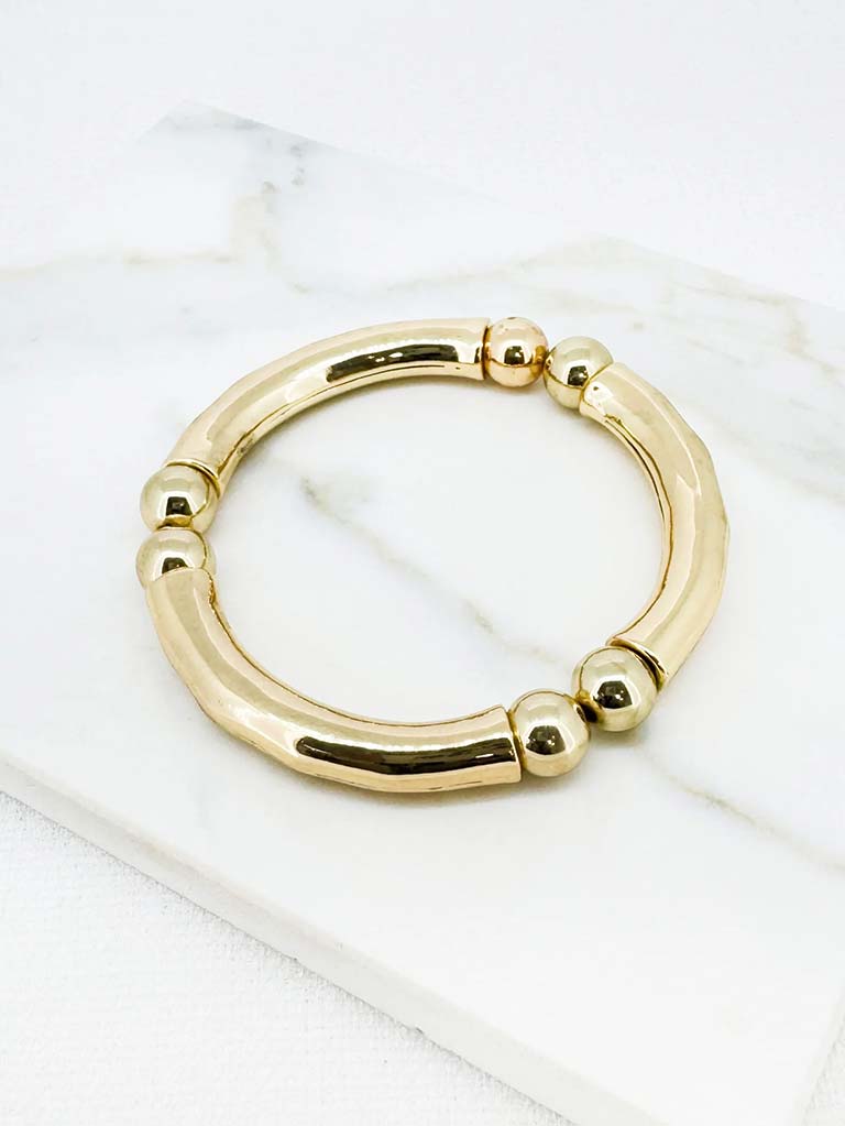 Envy Bead & Bar Bracelet - Gold