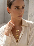 Envy Ginkgo Cascade Necklace - Gold