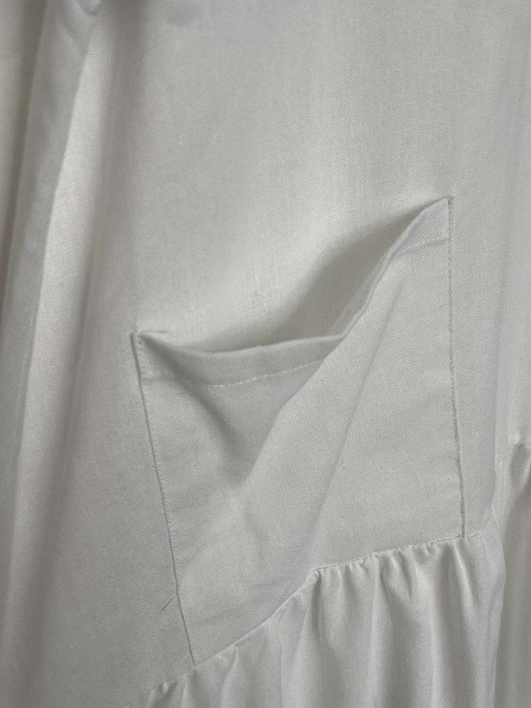 Zip Pocket Maxi Dress - White