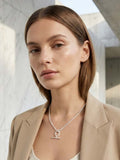 Envy T-Bar Ring Necklace - Silver
