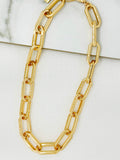 Envy Angled Chain Link Necklace - Gold