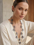 Envy Statement Flower Necklace - Slate