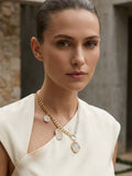 Envy Embellished Curb Chain Necklace - Gold