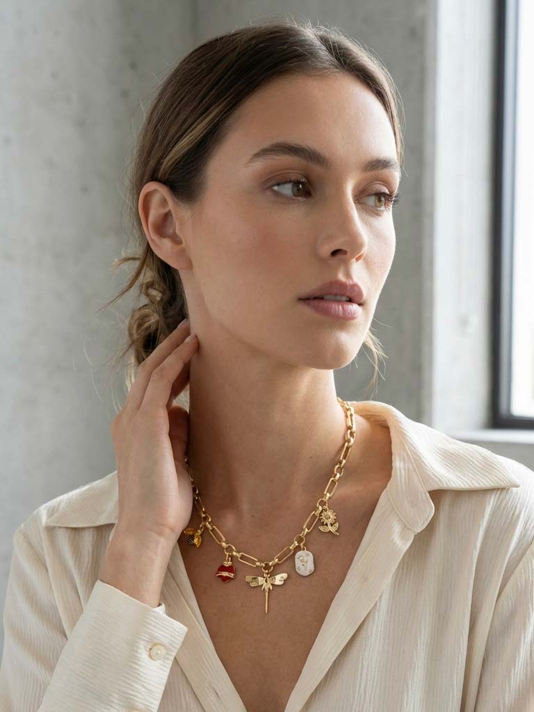 Envy Charm Necklace - Gold