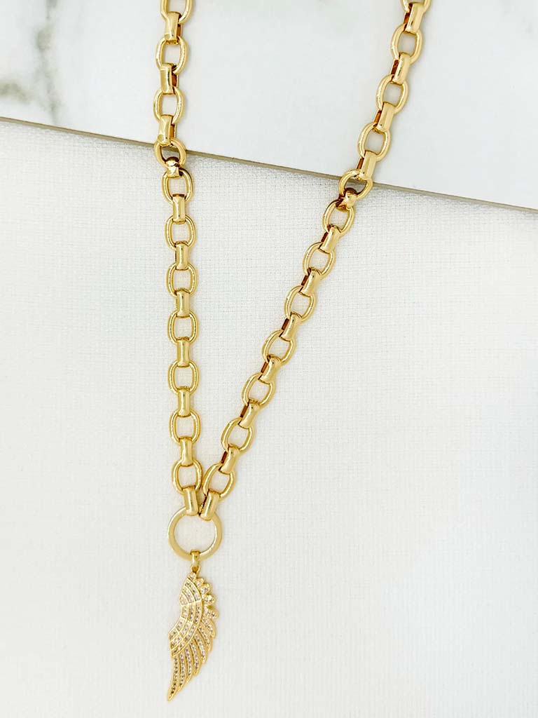 Envy Angel Wing Necklace - Gold