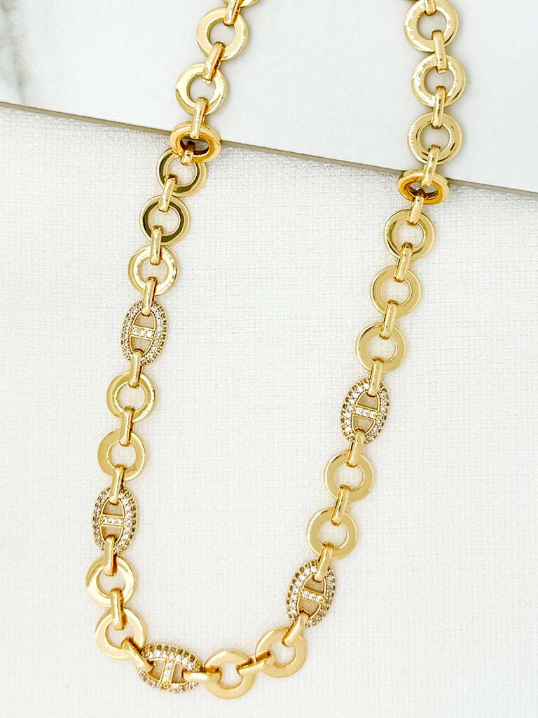 Envy Anchor Link Necklace - Gold