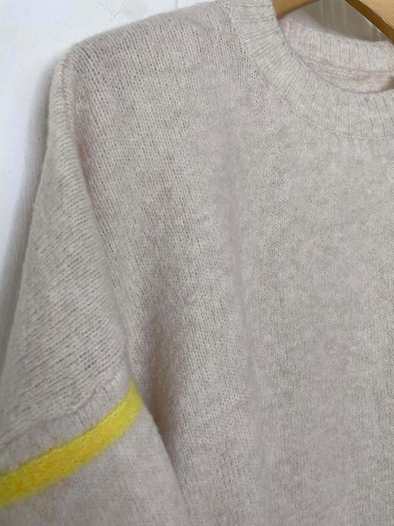 Contrast Stripe Knit - Biscuit