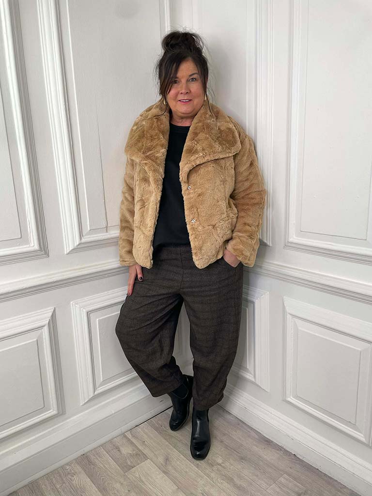 Luxe Faux Fur Jacket - Camel