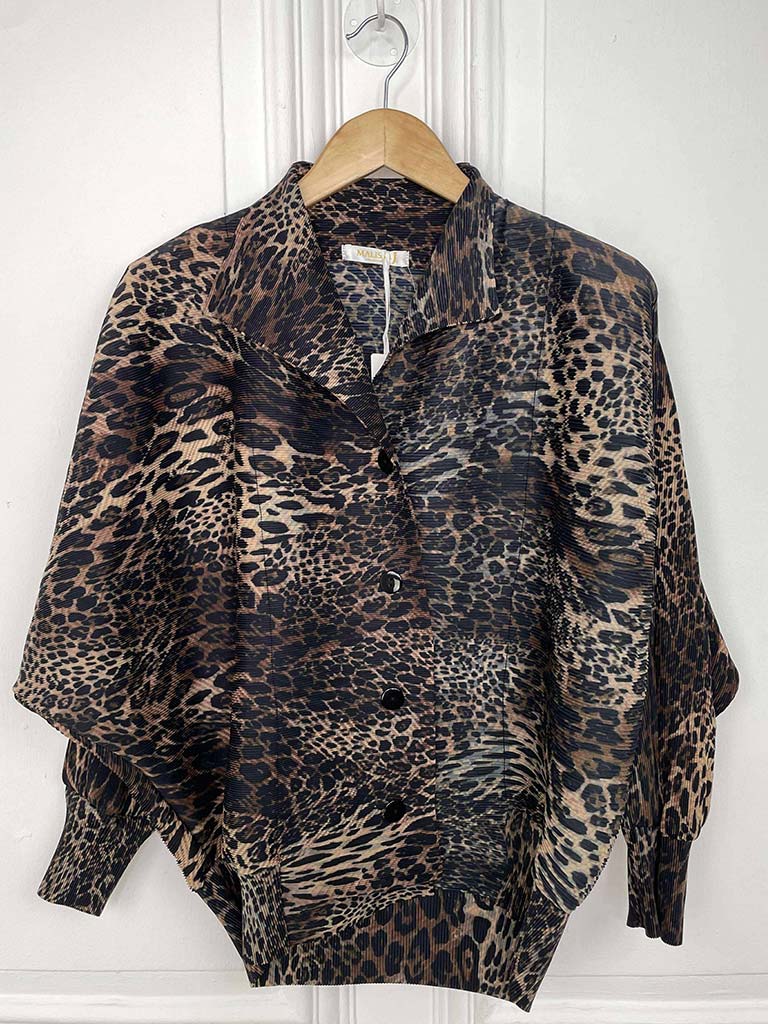 Malissa J Plissé Jacket - Leopard