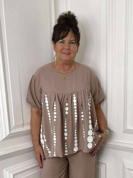 Malissa J Spot Top - Mushroom