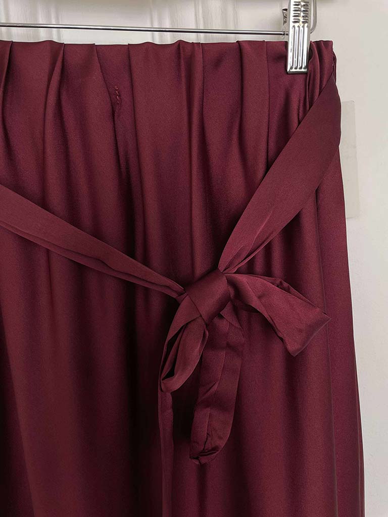 Silk Feel Skirt - Merlot