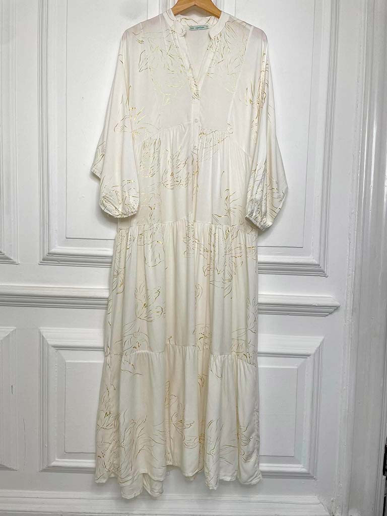 Fine Line Floral Maxi Dress