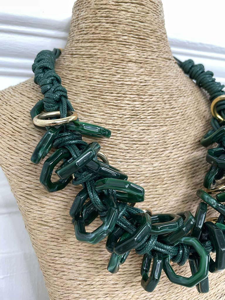 Octagon Necklace - Emerald
