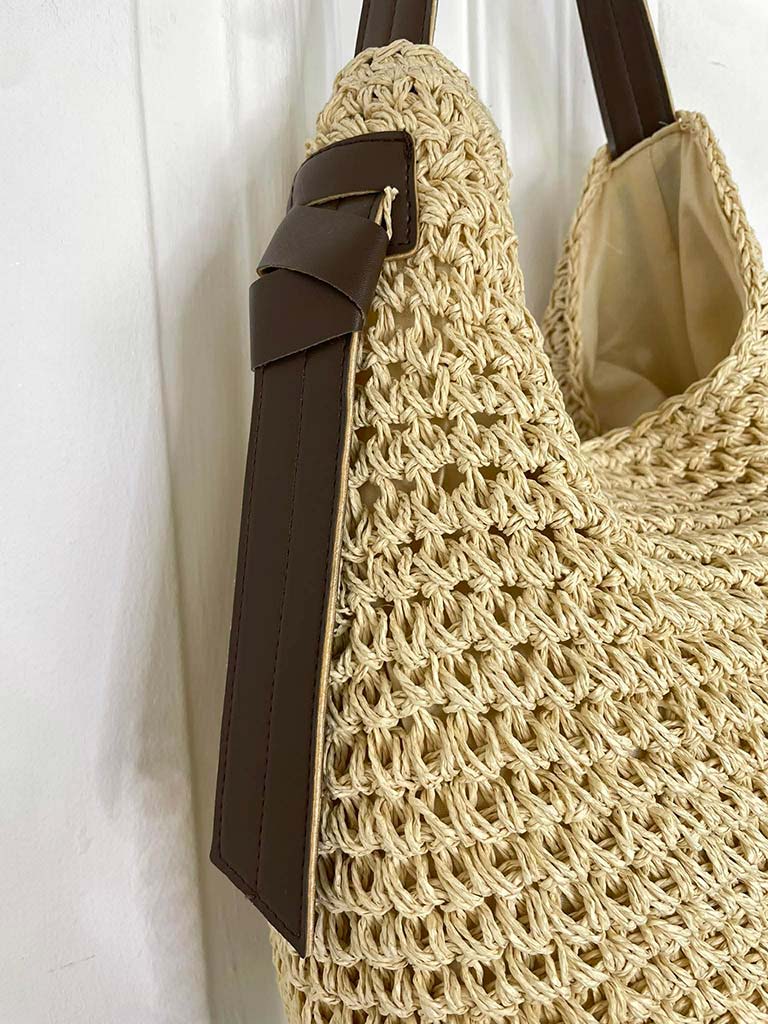 Slouchy Woven Tote Bag