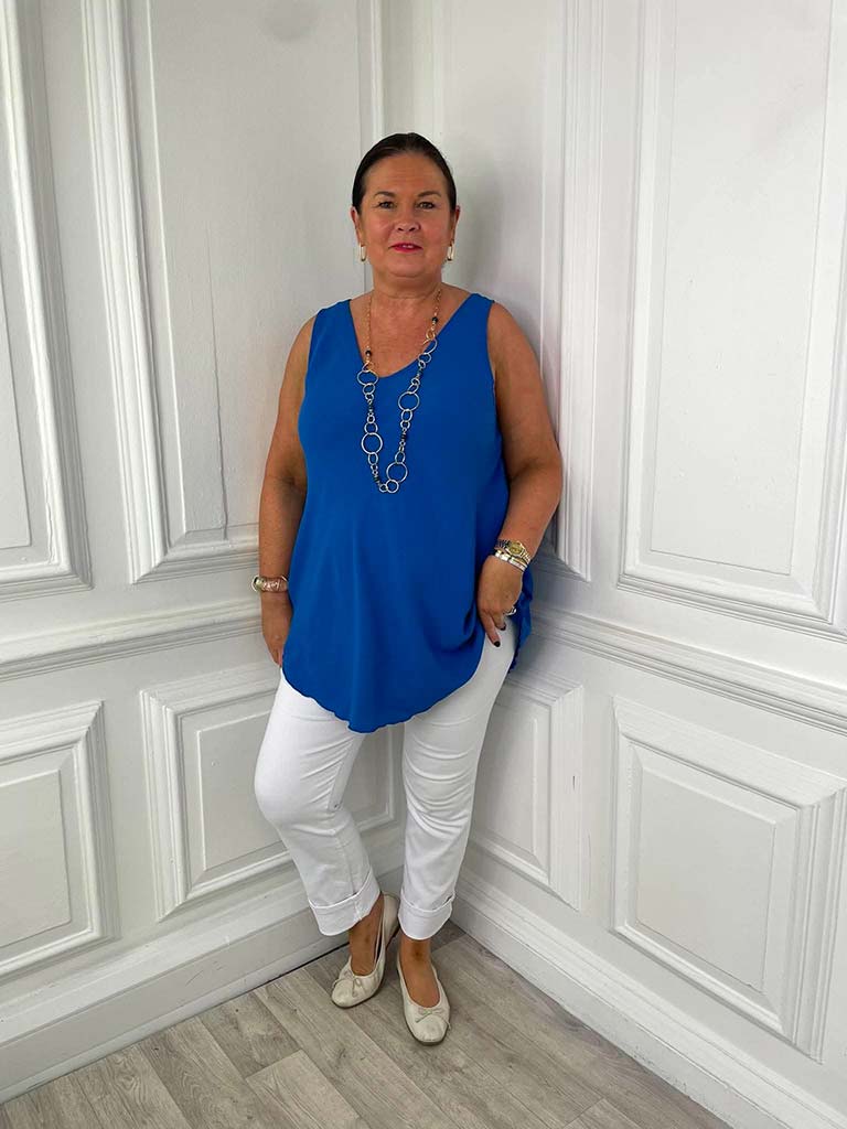 Classic V-Neck Vest - Cobalt