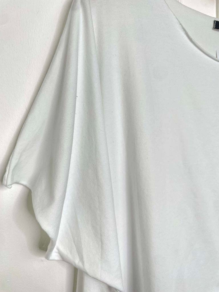 Raw Edge Basic T-Shirt - White