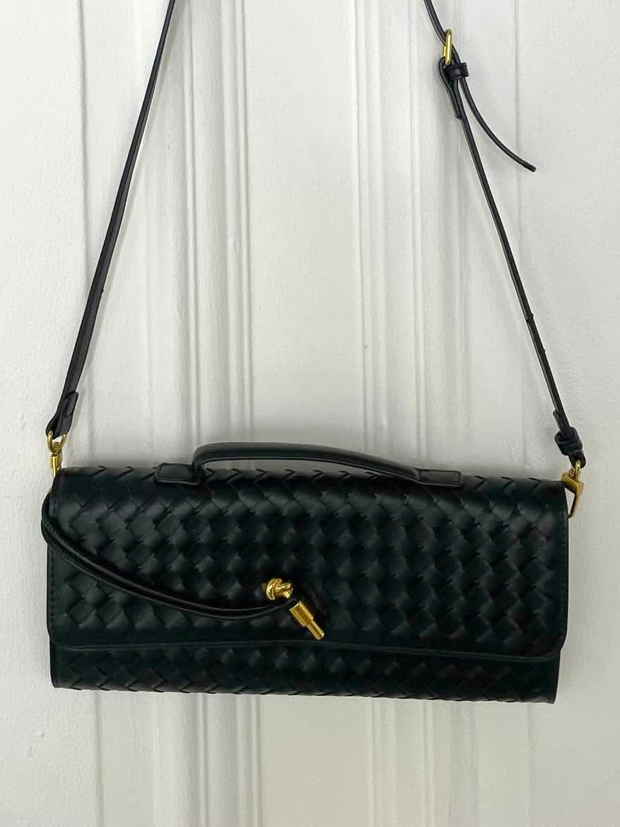Woven Clutch Bag - Black