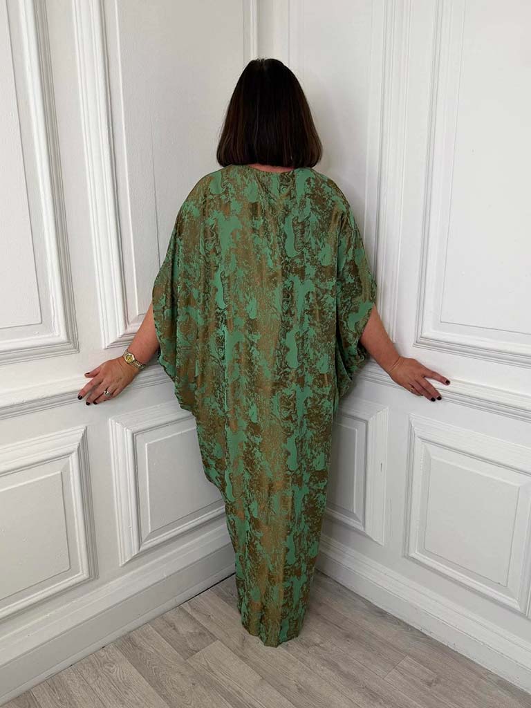 Jungle Print Kite Dress - Jade