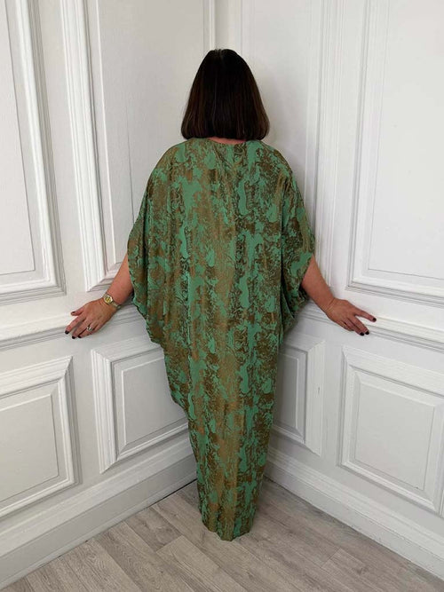 Jungle Print Kite Dress - Jade