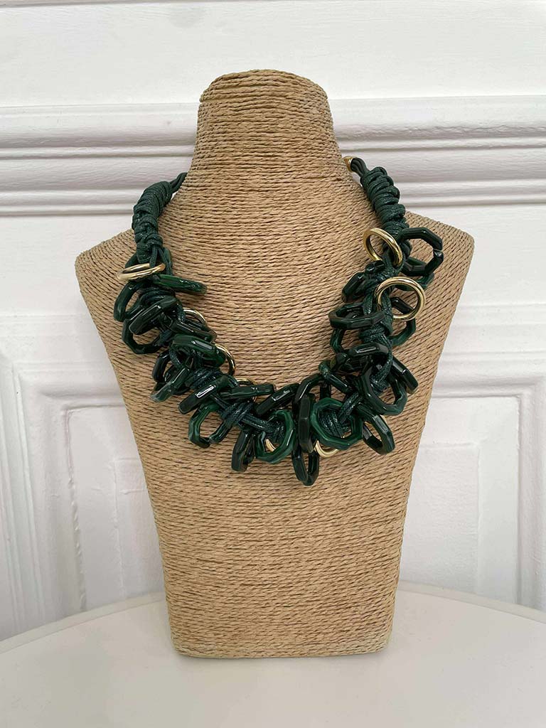 Octagon Necklace - Emerald