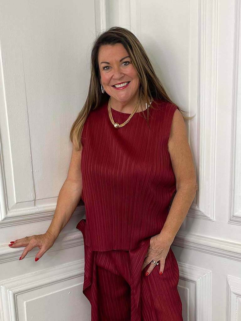 Plissé Co-ord - Ruby