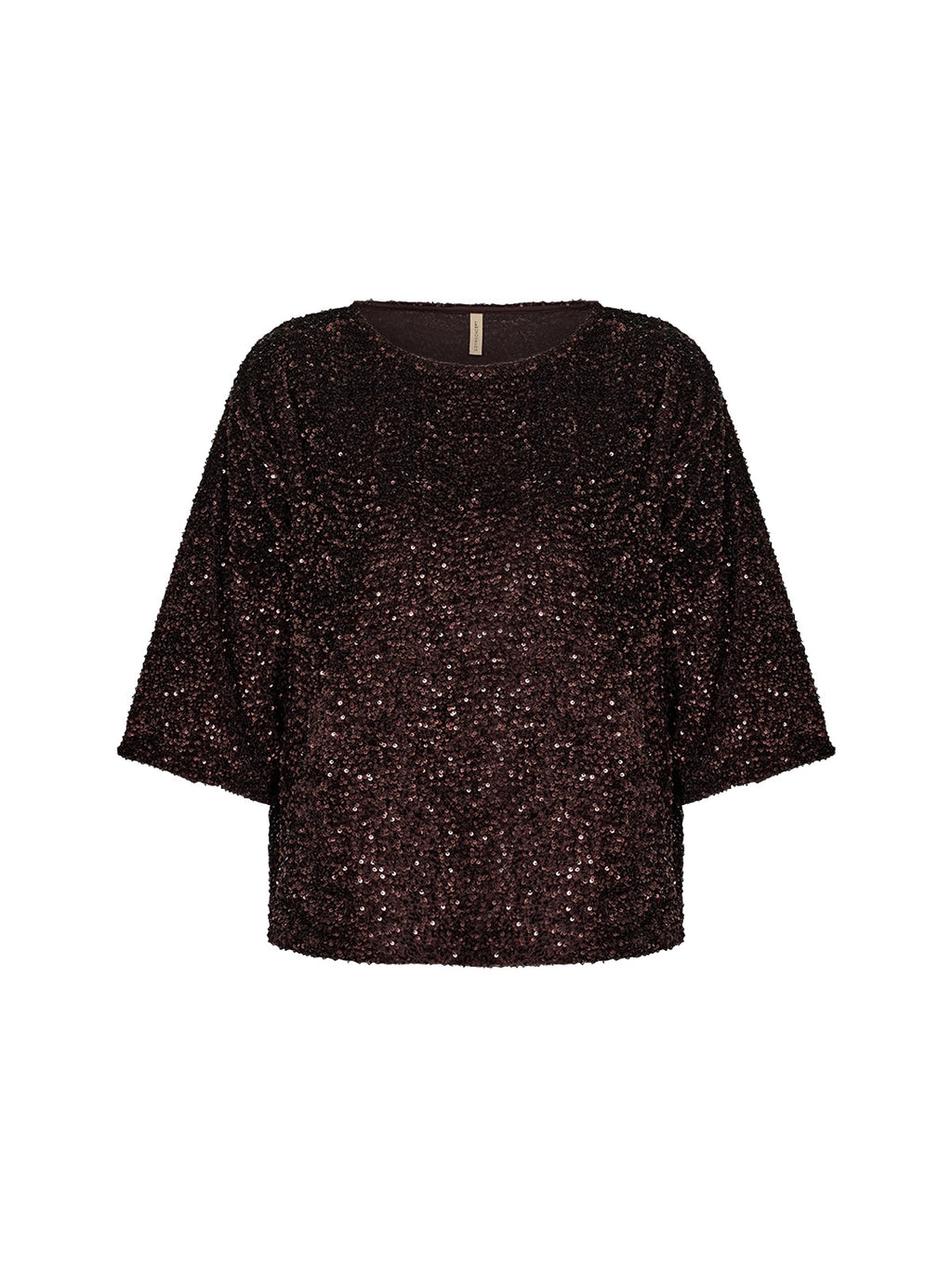 Soya Concept Jasleen Sequin Top - Choco