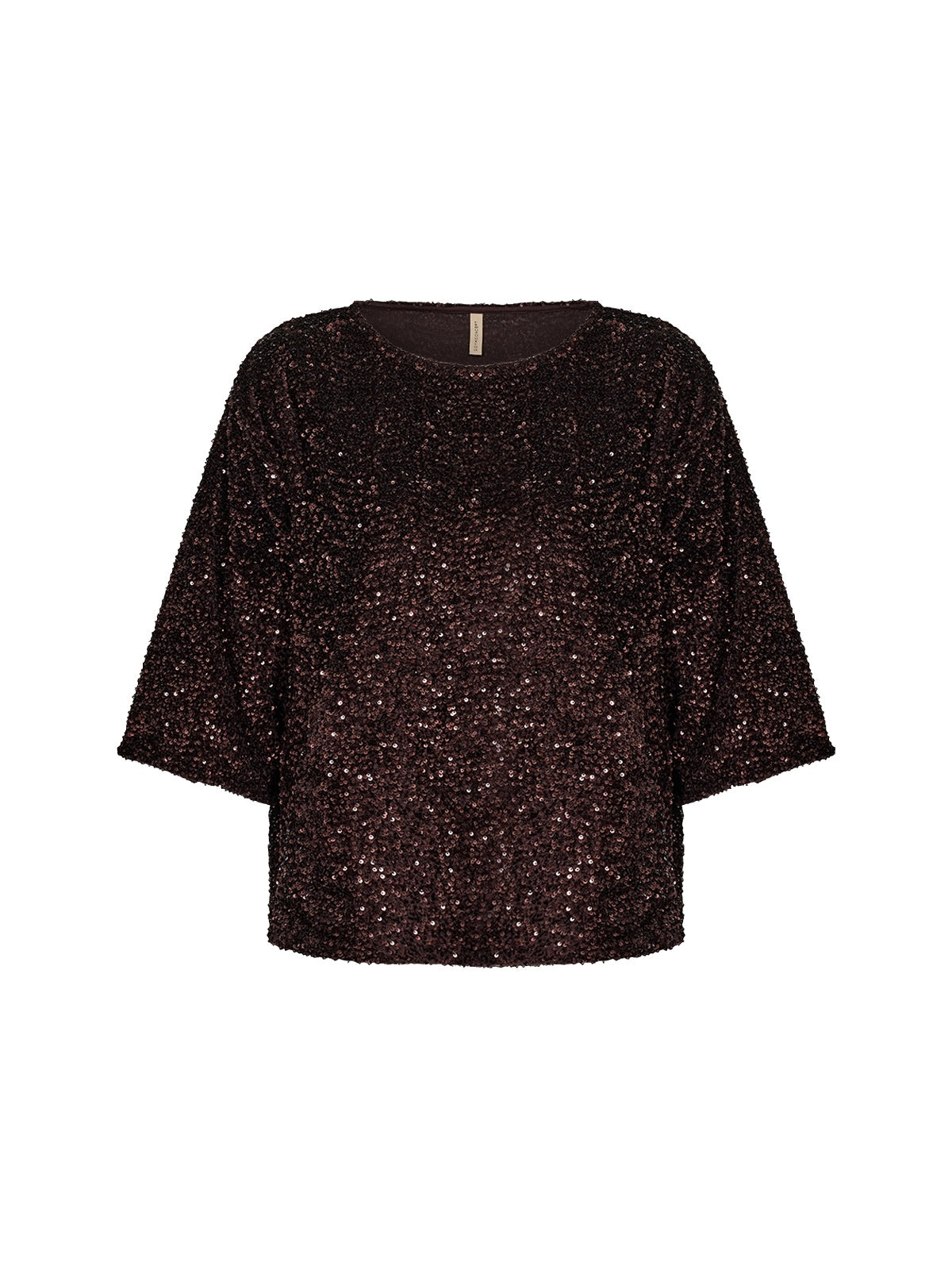 Soya Concept Jasleen Sequin Top - Choco