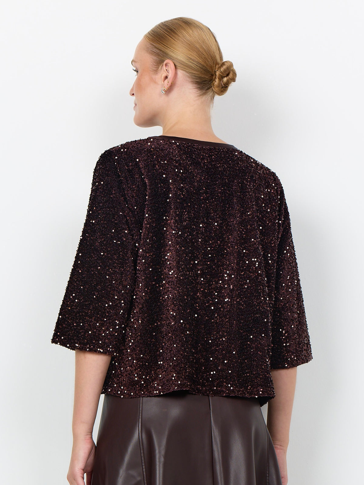 Soya Concept Jasleen Sequin Jacket - Choco