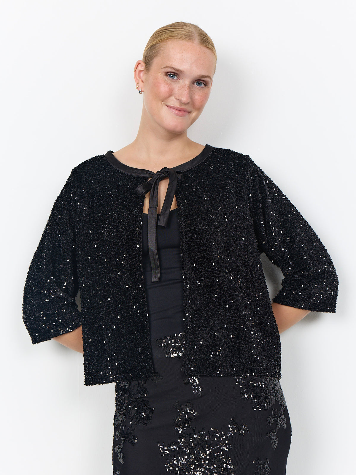 Soya Concept Jasleen Sequin Jacket - Black
