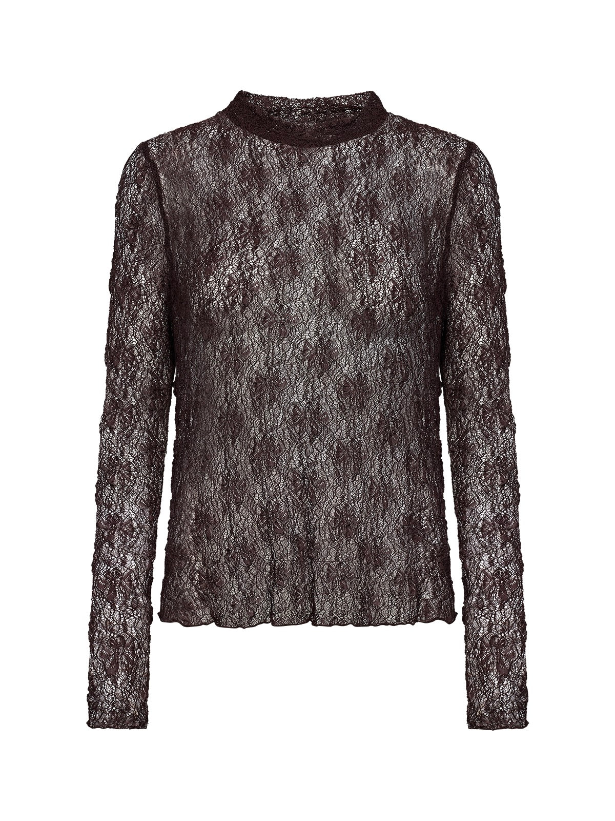 Soya Concept Jabina Delicate Lace Top - Dark Plum