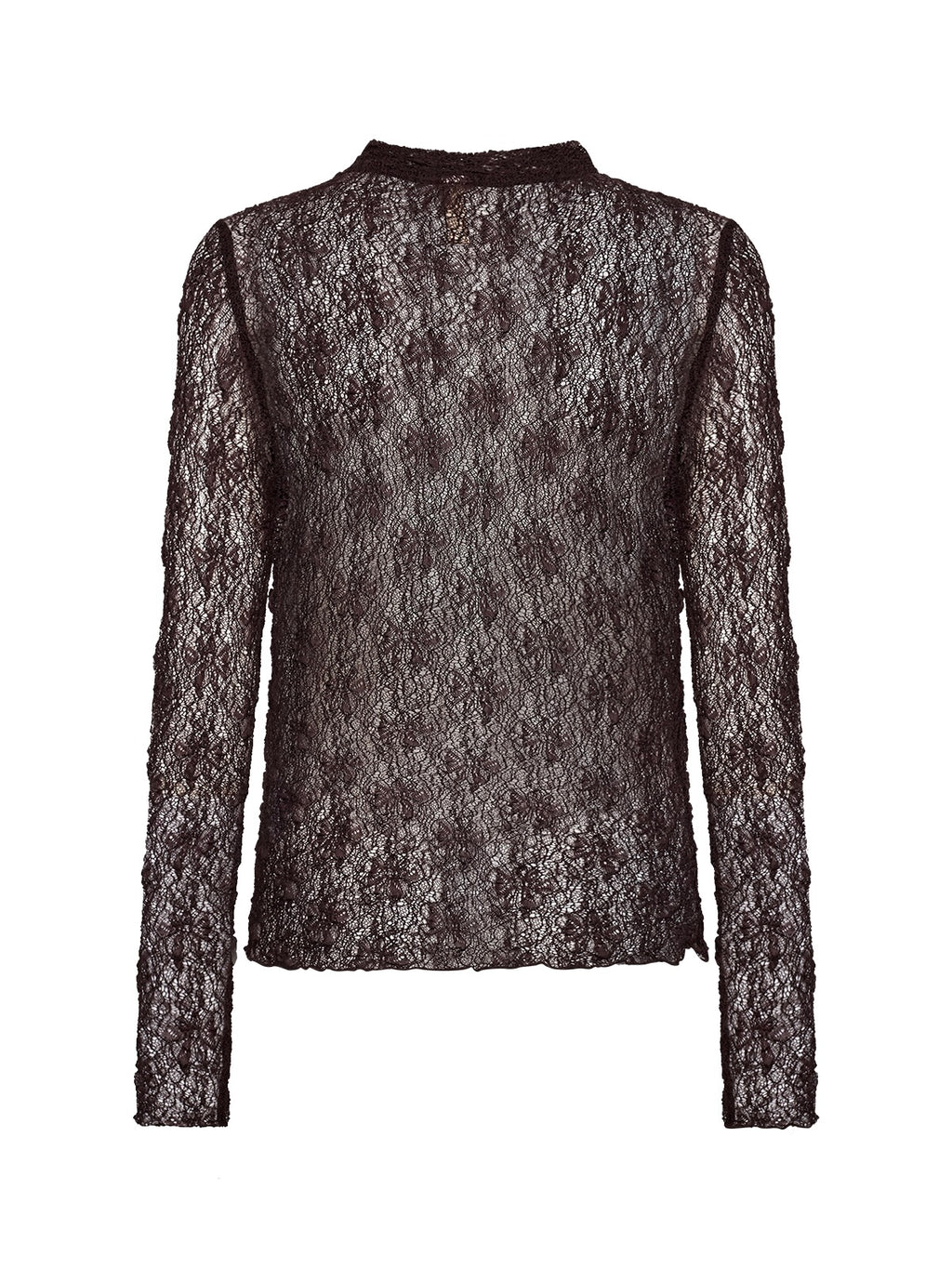 Soya Concept Jabina Delicate Lace Top - Dark Plum