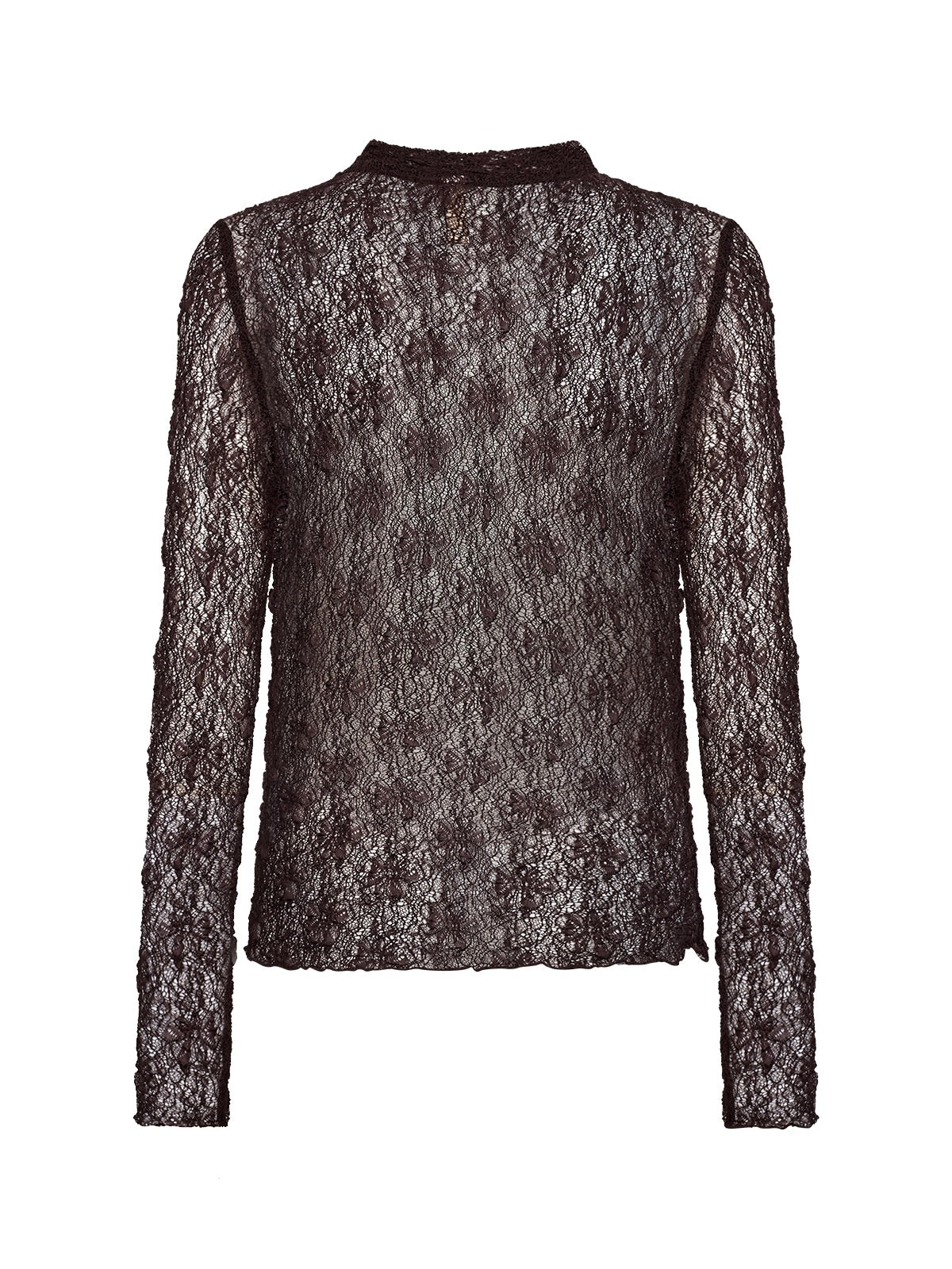 Soya Concept Jabina Delicate Lace Top - Dark Plum
