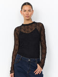 Soya Concept Jabina Delicate Lace Top - Black