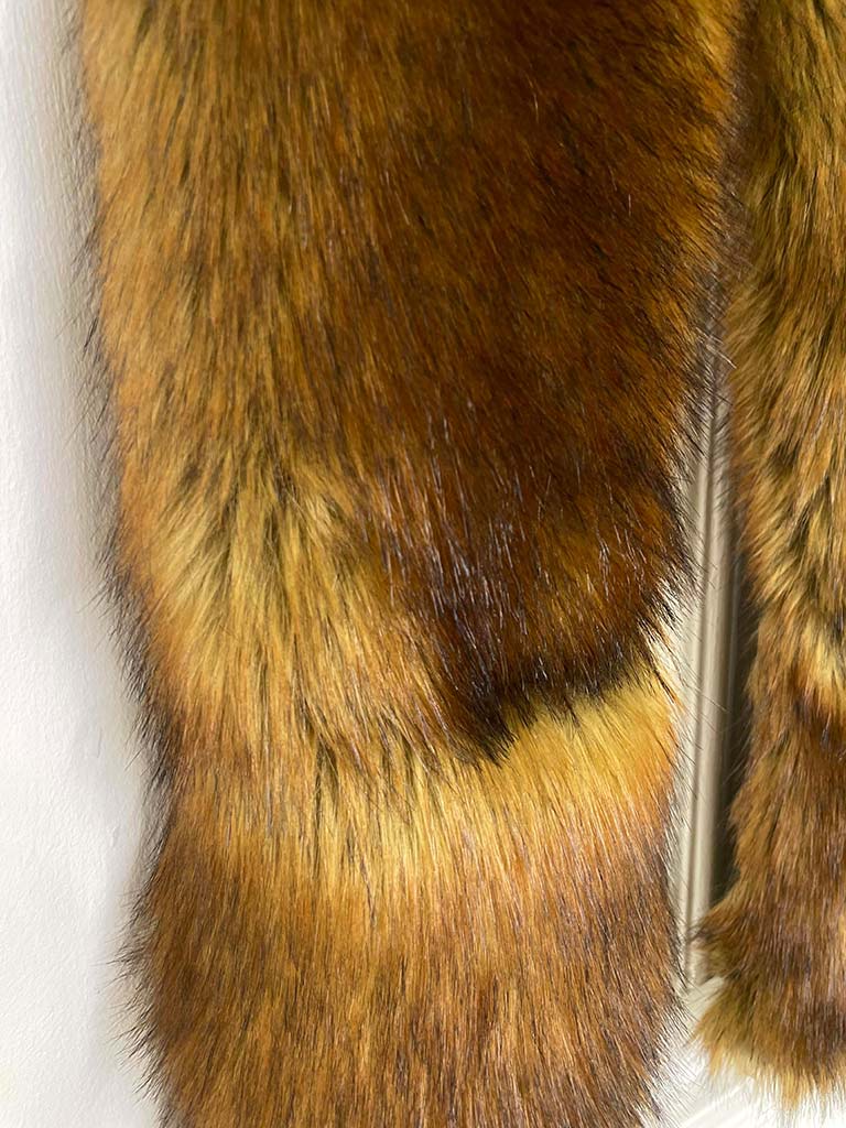 Malissa J Faux Fur Pocket Scarf - Tan