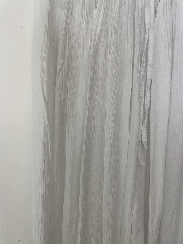 Crepe Balloon Pants - White