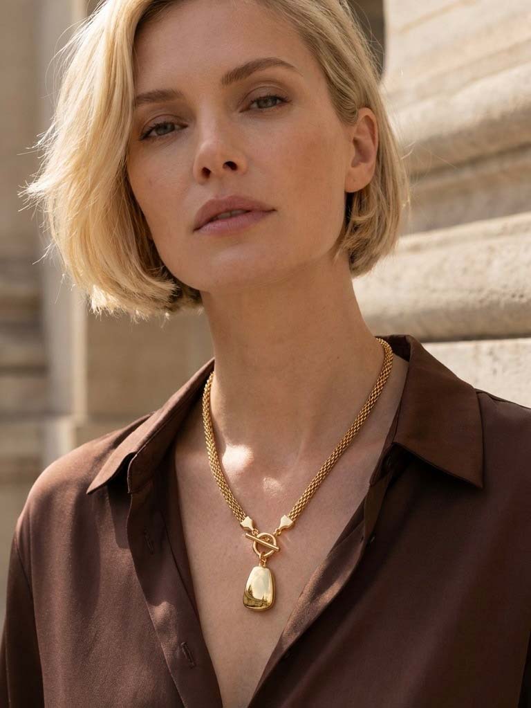 Envy Mesh Chain Necklace - Gold