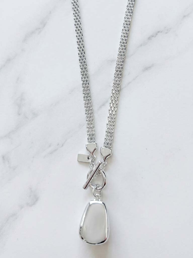 Envy Mesh Chain Necklace - Silver