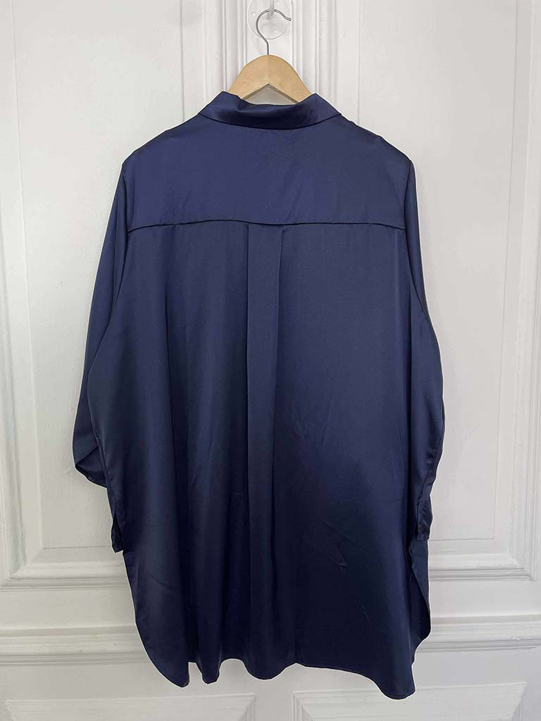 Lusso Silk Feel Shirt - Navy