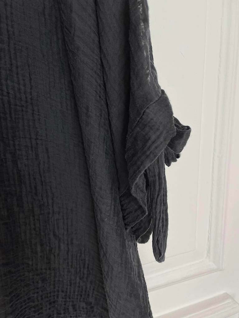 Tie Sleeve Top - Black
