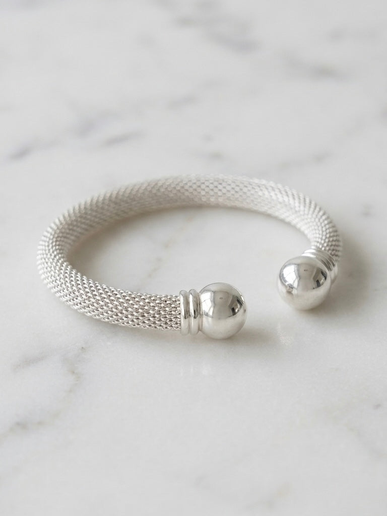 Envy Textured Cuff Bracelet - Silver