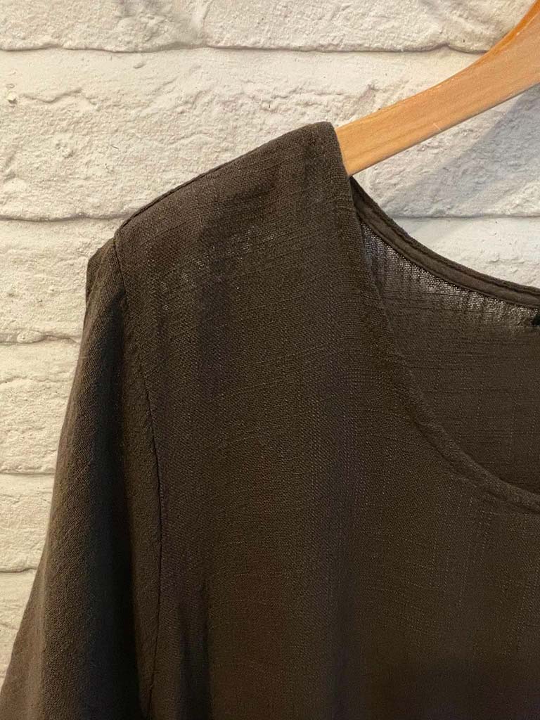 Cotton Cocoon Dress - Chocolate