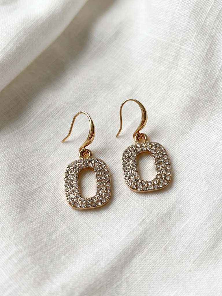 Envy Shimmer Ring Earrings - Gold