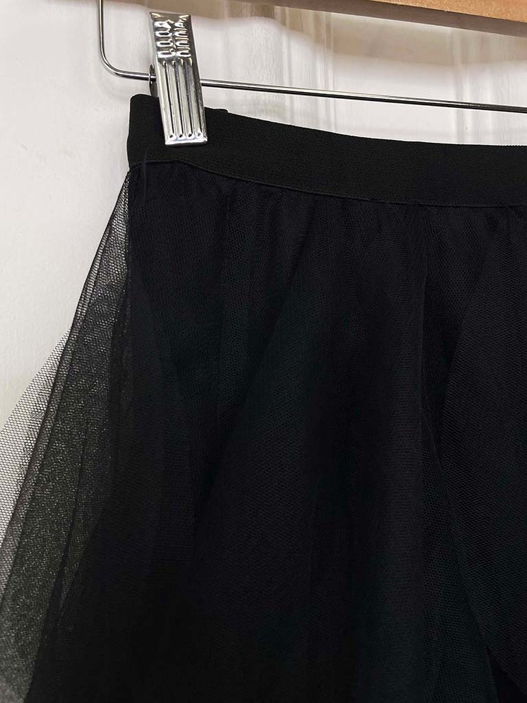 Layered Tulle Skirt - Black