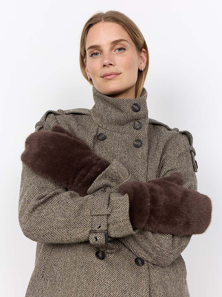 Soya Concept Vendla Faux Fur Mittens